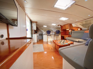 Salon Living Area and Bar yacht