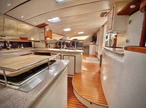Large Galley Kitchen aboard yacht